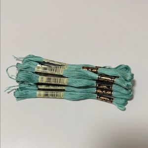 12 DMC (color 993) Mint Green Embroidery Floss Set